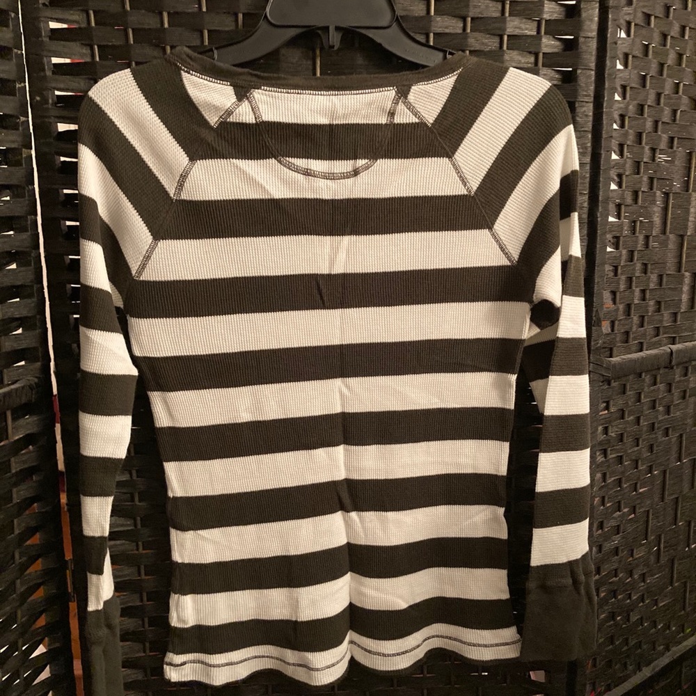 Gap Horizontal-Striped, Waffle Shirt - Picture 2 of 4